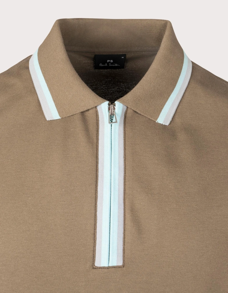 Quarter Zip Polo Shirt