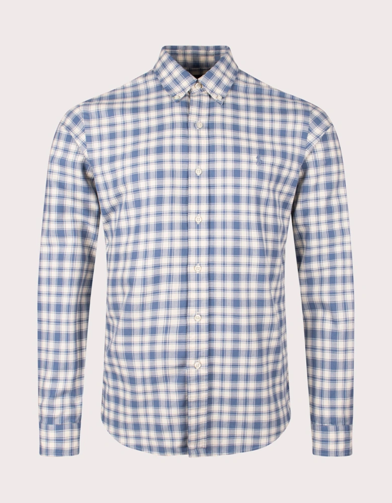 Custom Fit Plaid Oxford Shirt