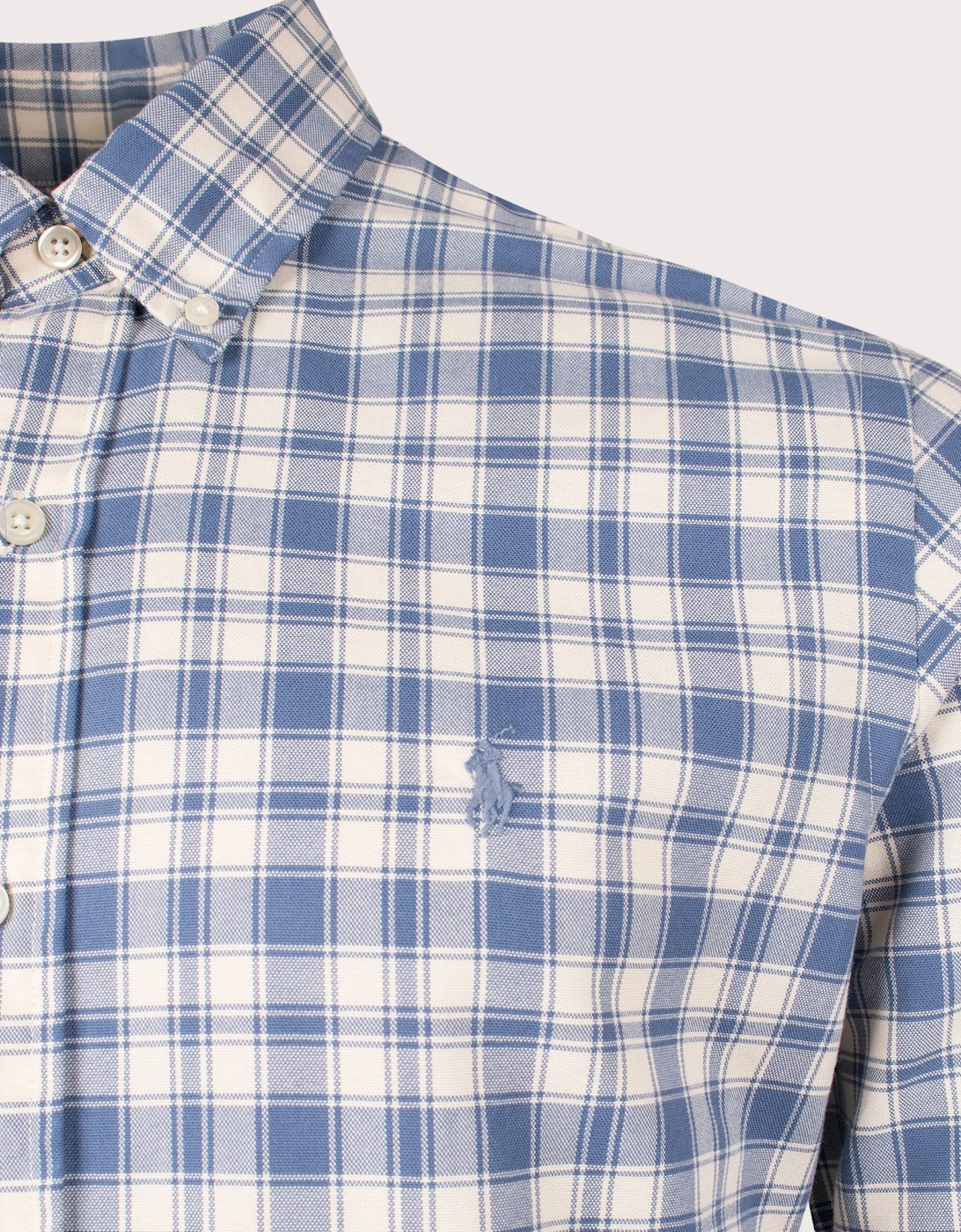 Custom Fit Plaid Oxford Shirt