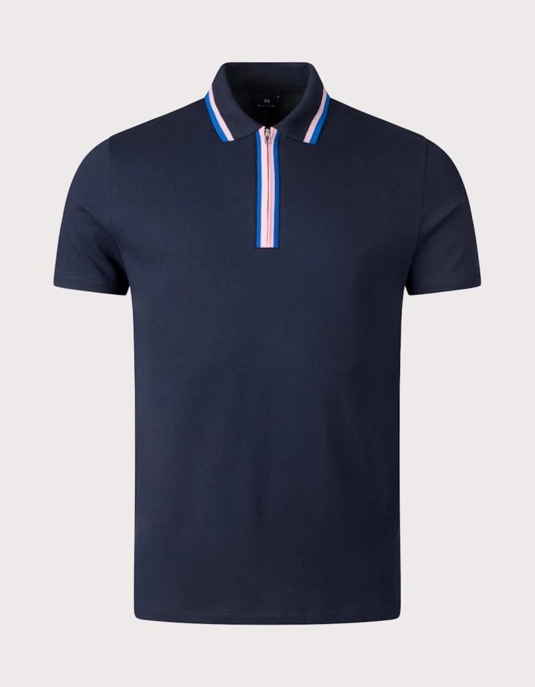 Quarter Zip Polo Shirt