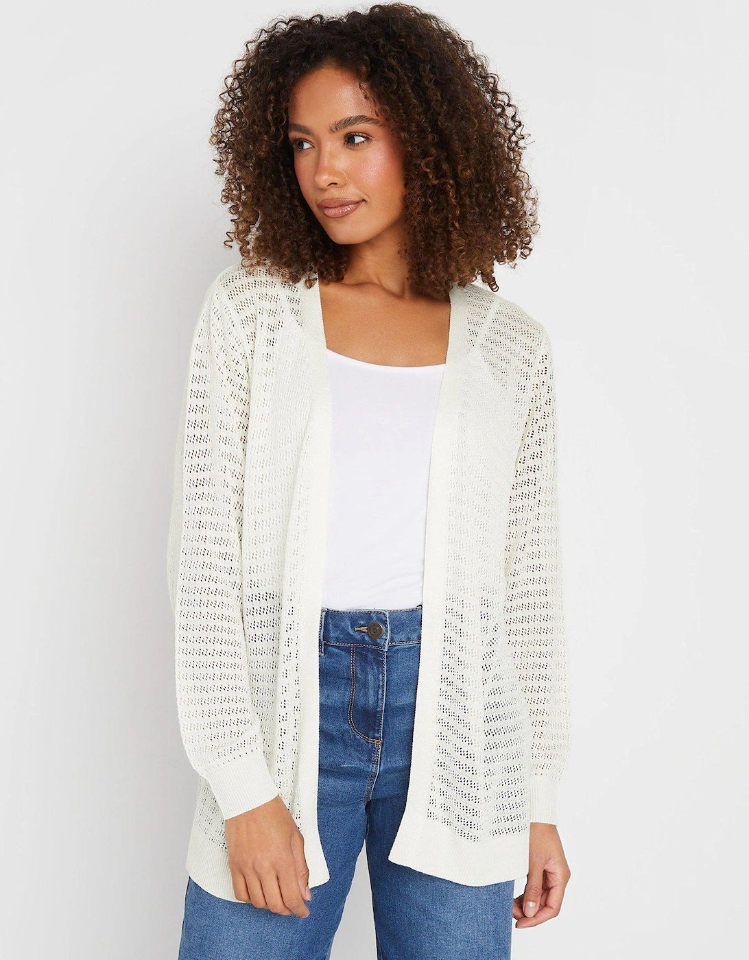 Light Weight Pointelle Cardigan, 2 of 1