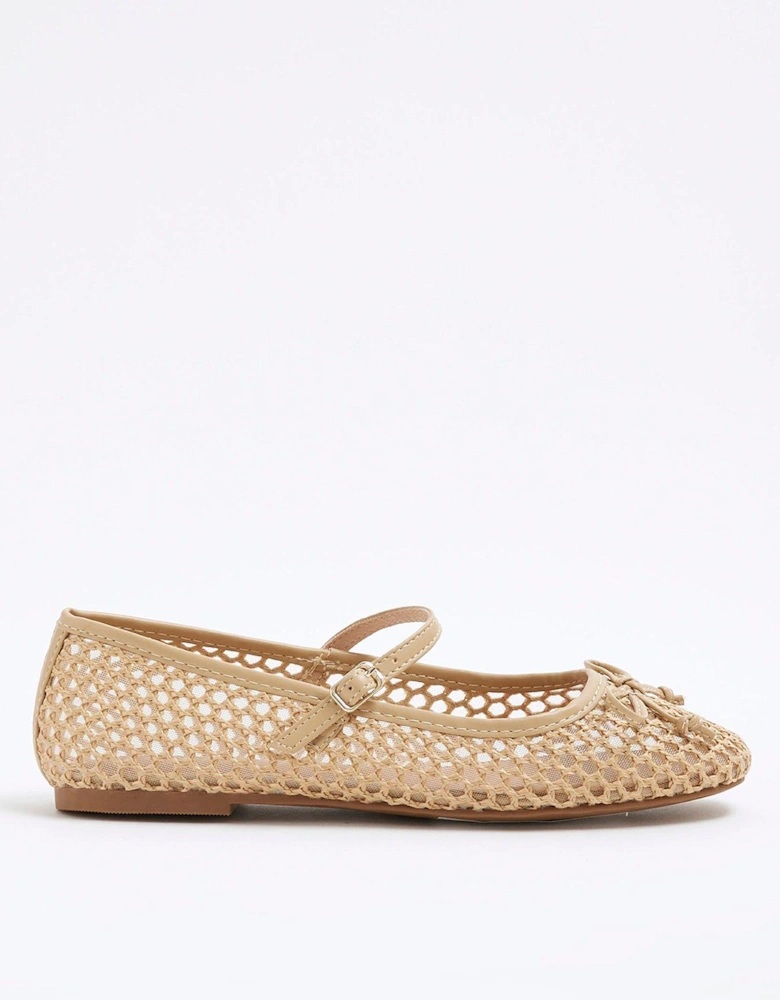 Raffia Ballet Shoe - Beige