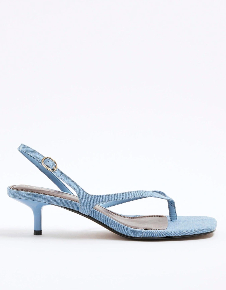 Toe Thong Tassel Sandal - Blue