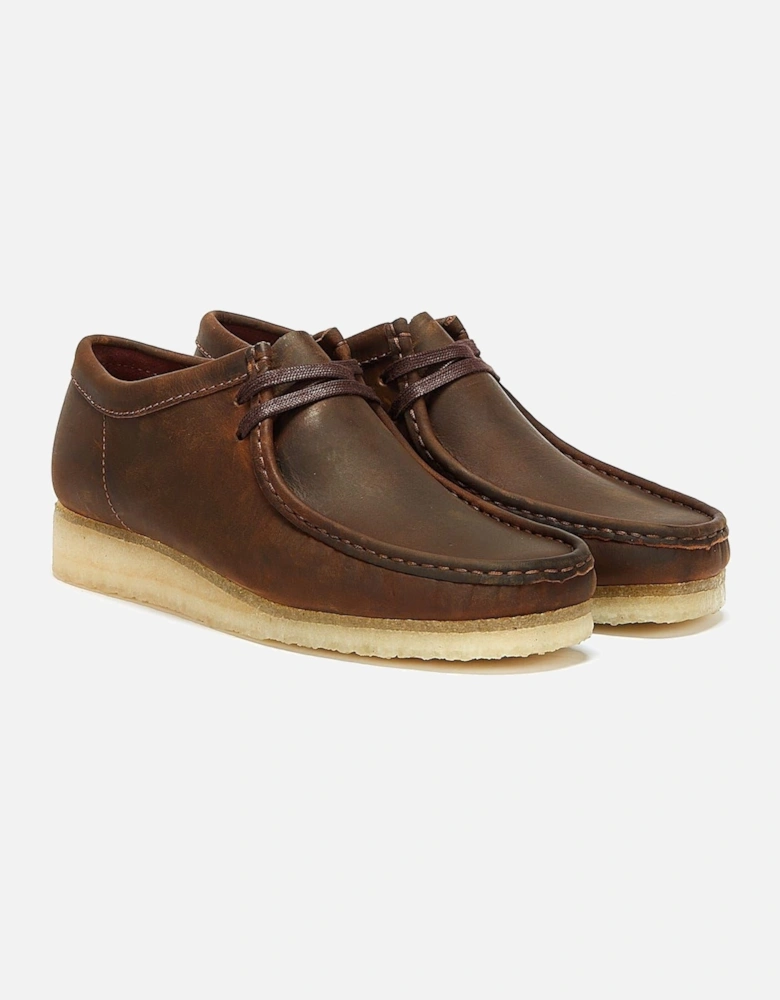 Wallabee Beeswax Men's Brown Lace-Up Shoes