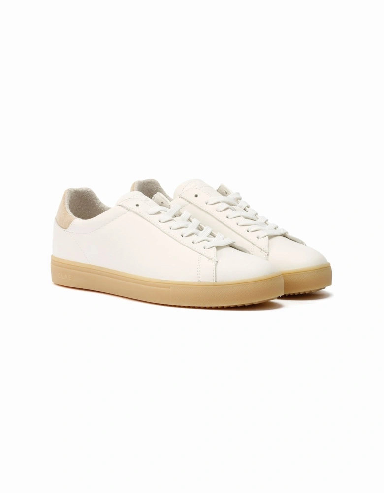 Bradley Leather Men's White/Natural Gum Trainers