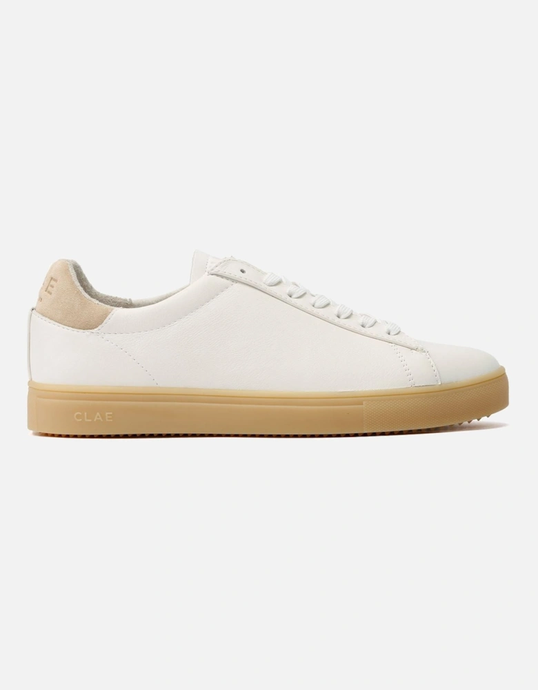 Bradley Leather Men's White/Natural Gum Trainers