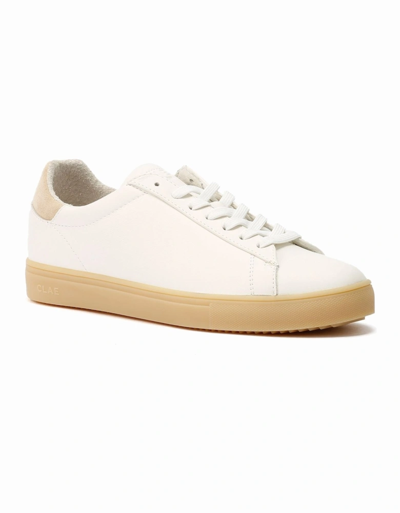 Bradley Leather Men's White/Natural Gum Trainers