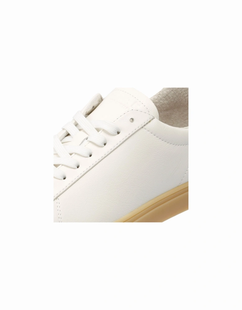 Bradley Leather Men's White/Natural Gum Trainers