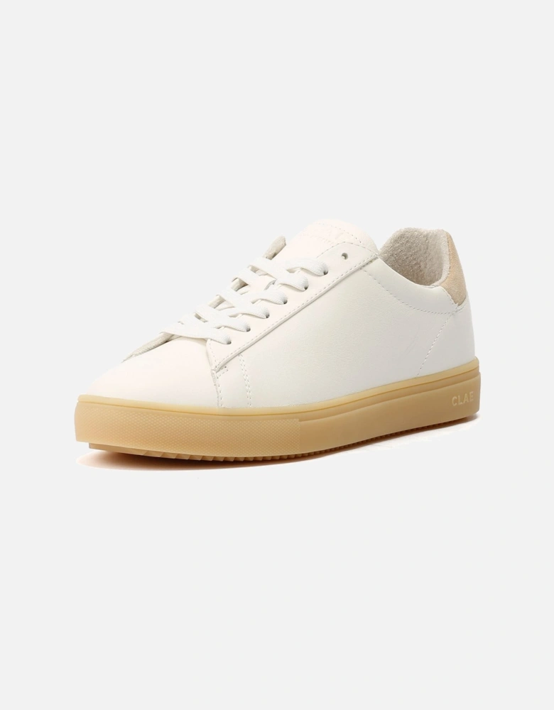 Bradley Leather Men's White/Natural Gum Trainers