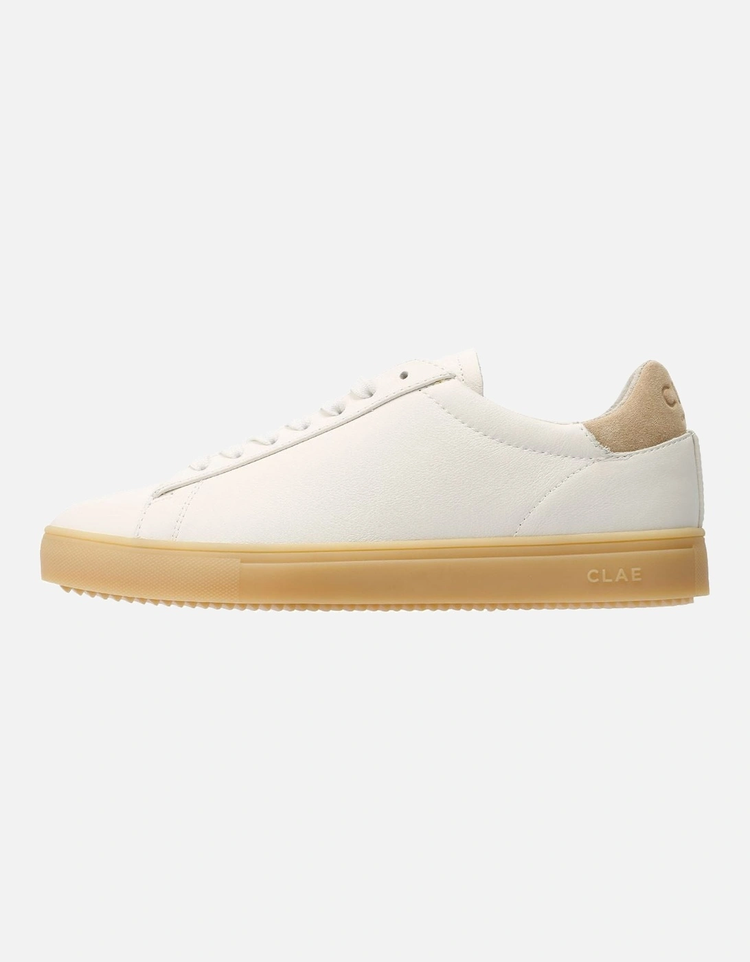 Bradley Leather Men's White/Natural Gum Trainers