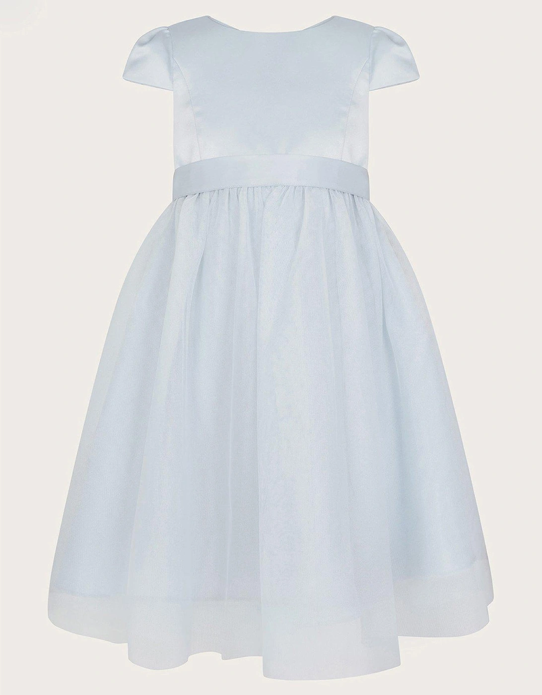 Girls Tulle Bridesmaid Dress - Pale Blue, 2 of 1