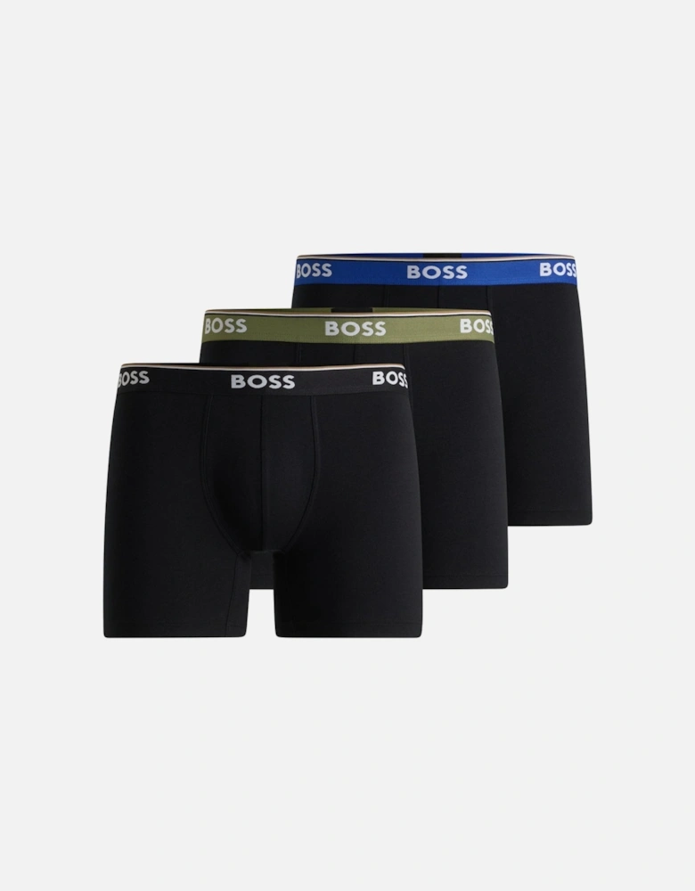 3-Pack Power Boxer Briefs, Black