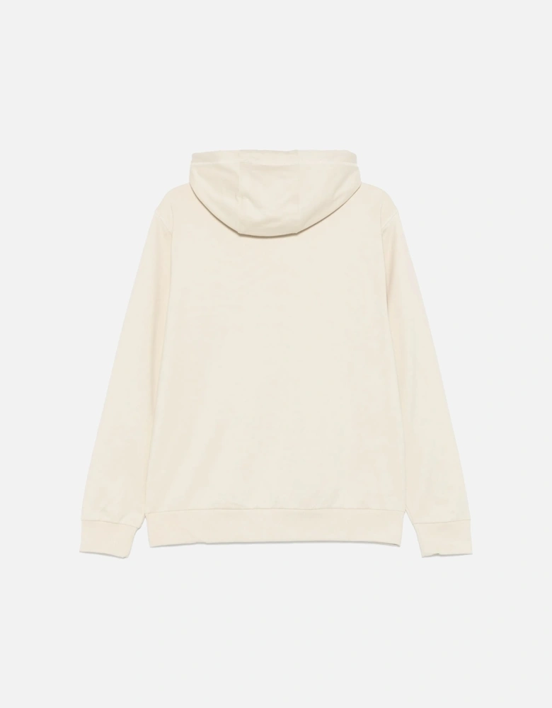 Emporio Armani Visibility Tonal Logo Hooded Sweatshirt Almond Milk