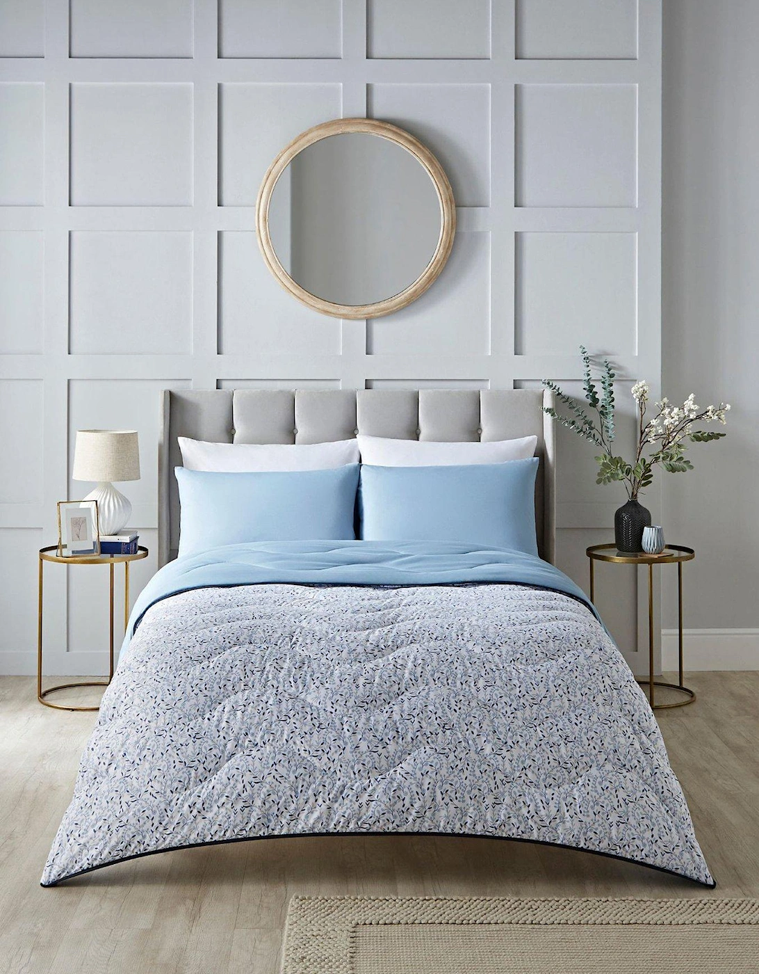 Blue Garden 6 Tog Coverless Duvet Set, 2 of 1