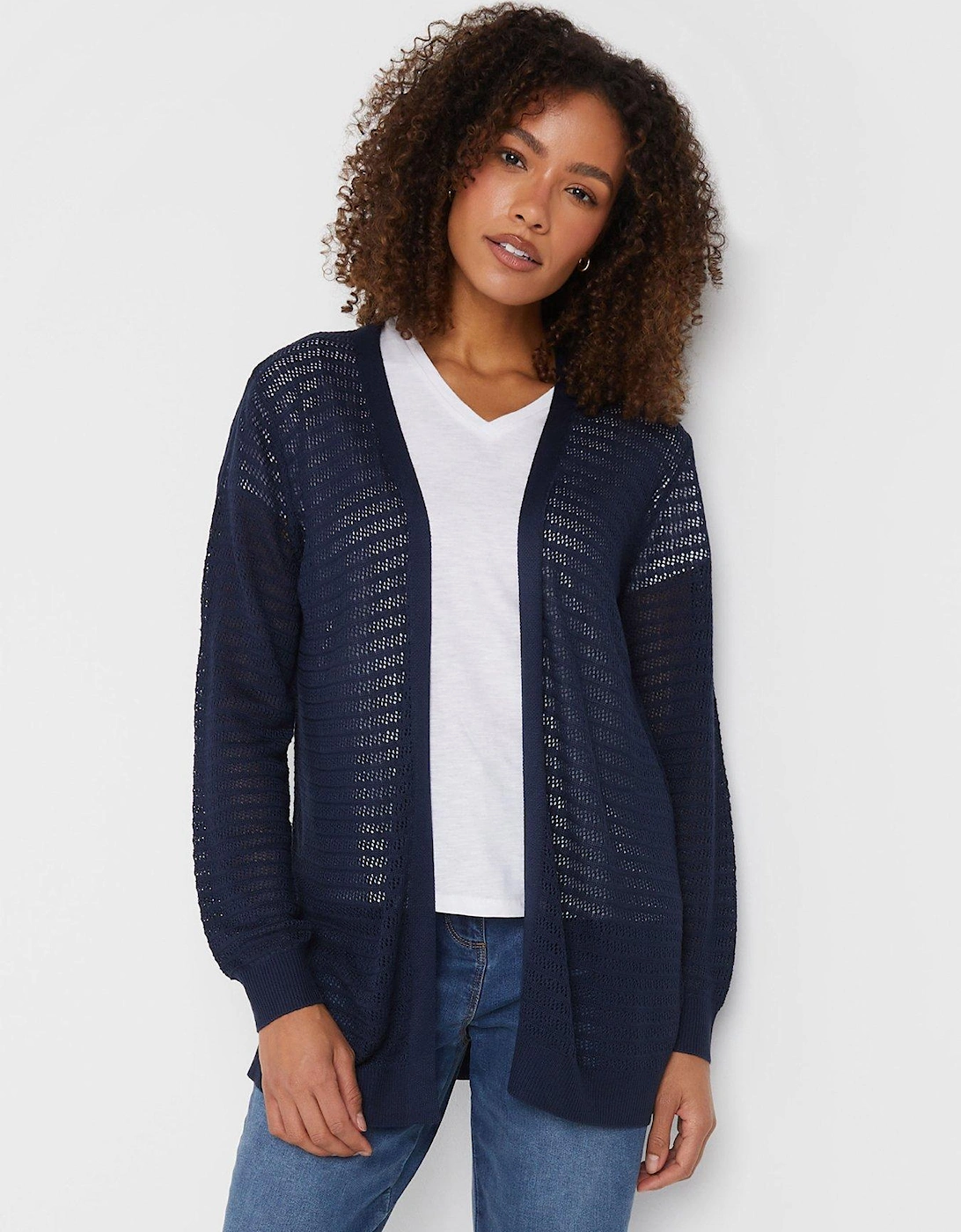 Light Weight Pointelle Cardigan, 2 of 1