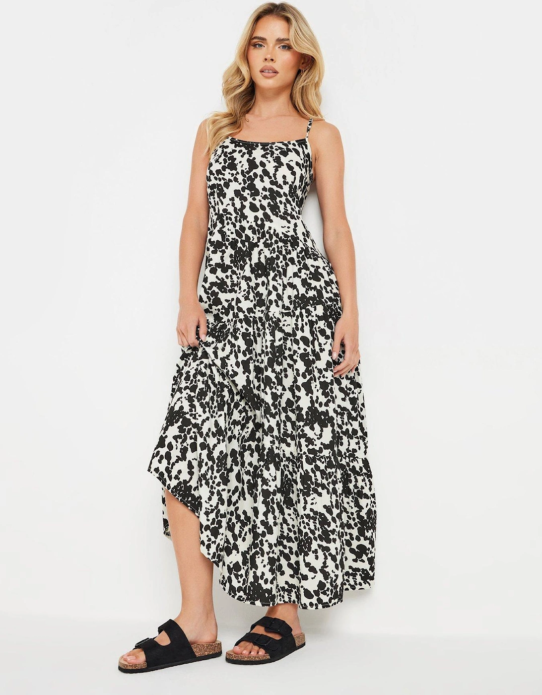 Petite Asymmetric Tiered Maxi Dress, 2 of 1