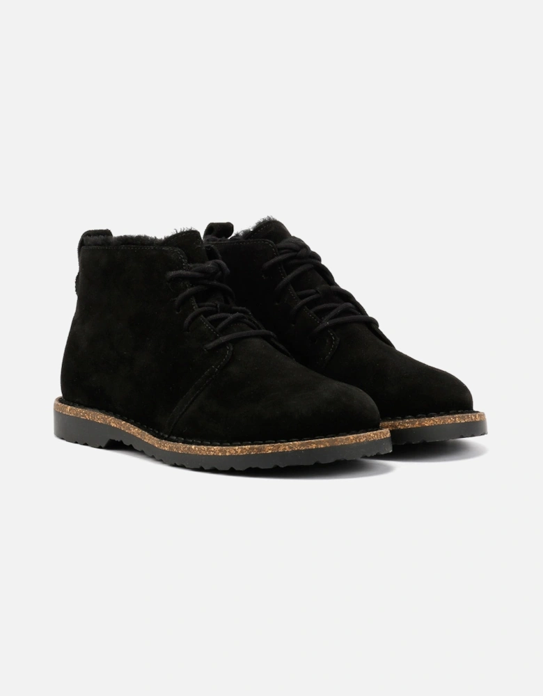 Uppsala Mid Shearling Suede Women's Black Boots