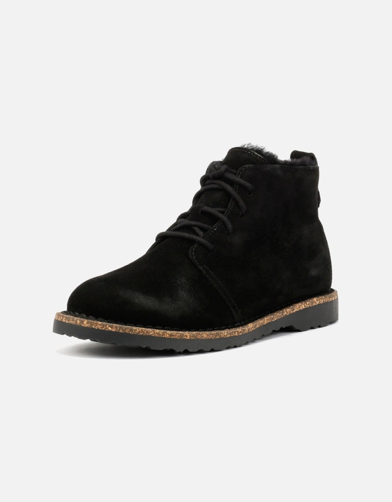 Uppsala Mid Shearling Suede Women's Black Boots