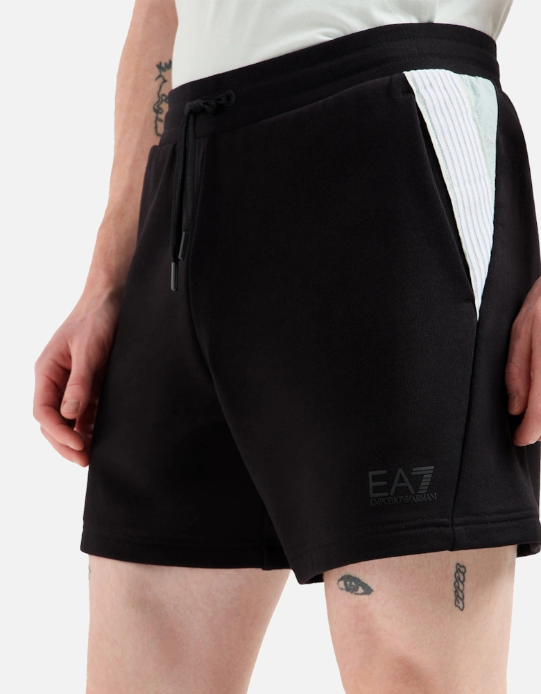 Emporio Armani Visibility 7 Lines Jersey Shorts Black