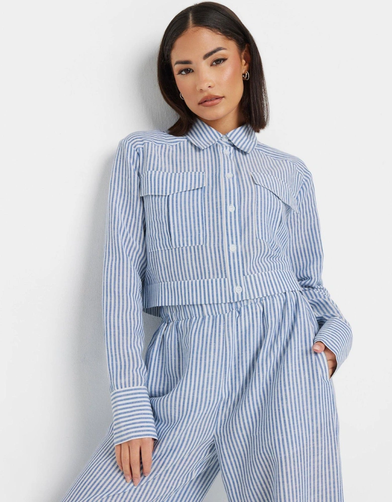 Petite Stripe Short Shirt