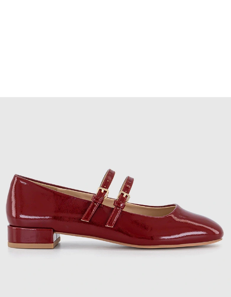 Frances - Two Strap Mary Jane - Red Patent