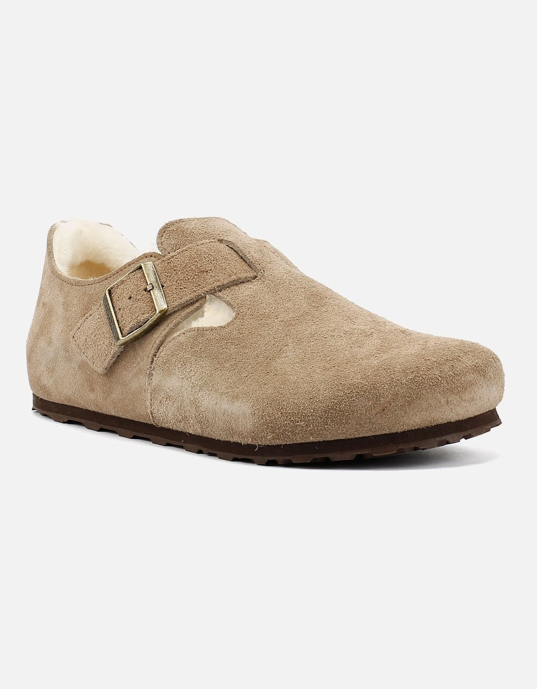 London Shearling Suede Women's Taupe Shoes