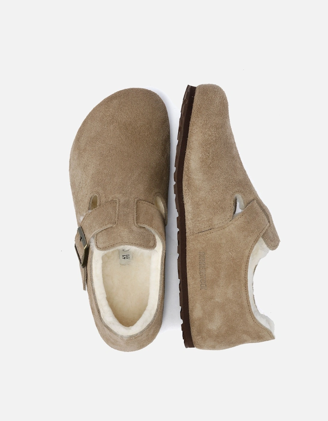 London Shearling Suede Women's Taupe Shoes