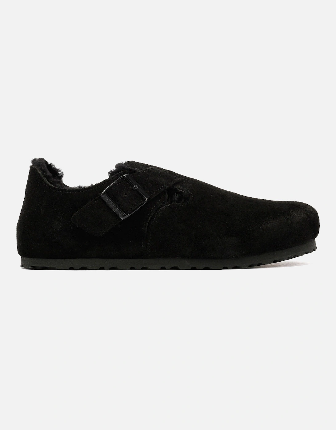 London Shearling Suede Women's Black Shoes