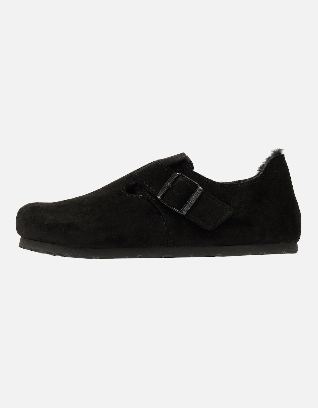 London Shearling Suede Women's Black Shoes