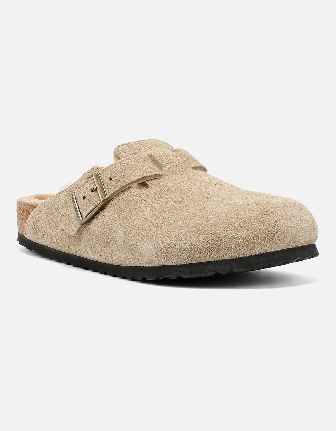 Suede Taupe Clogs