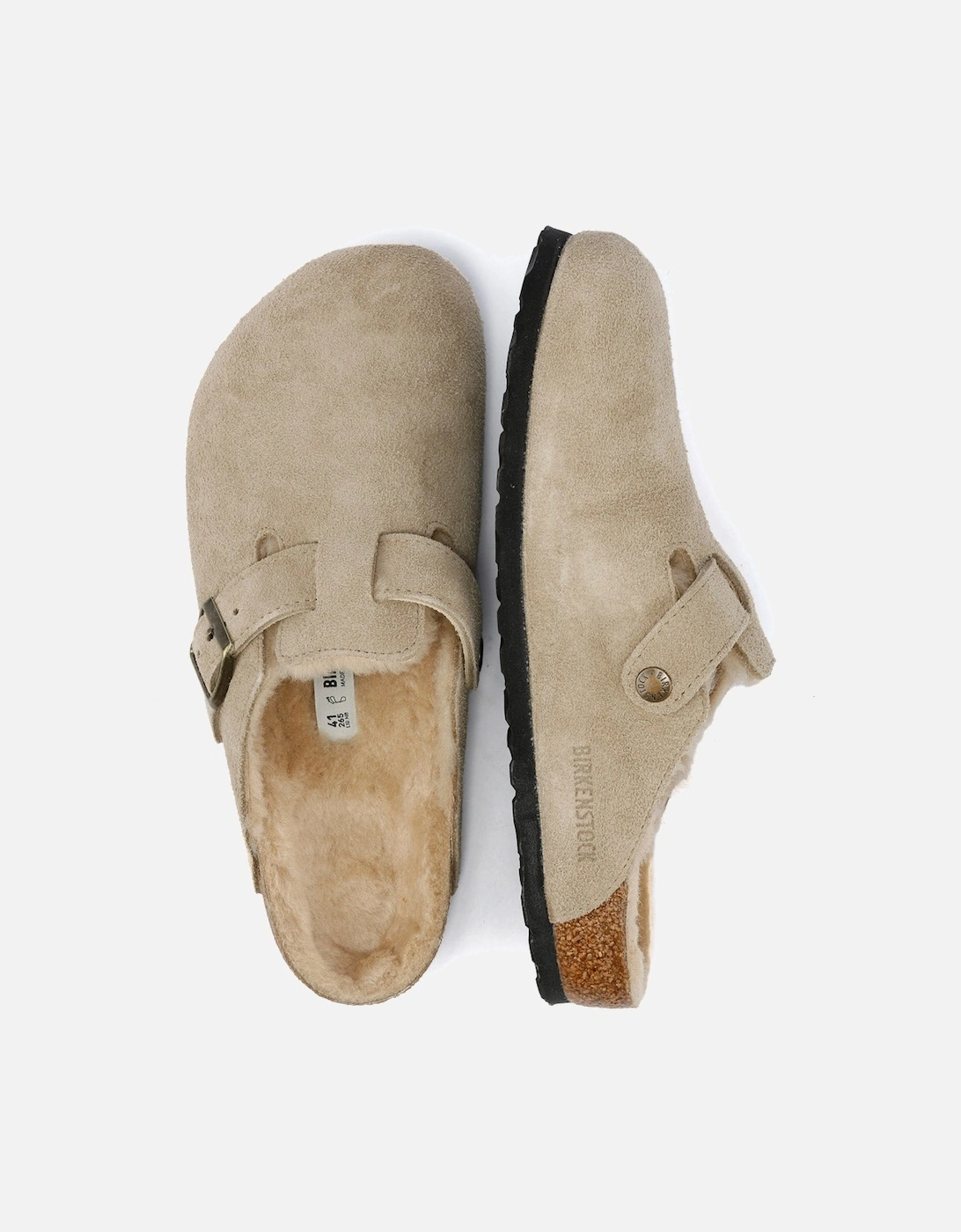 Suede Taupe Clogs