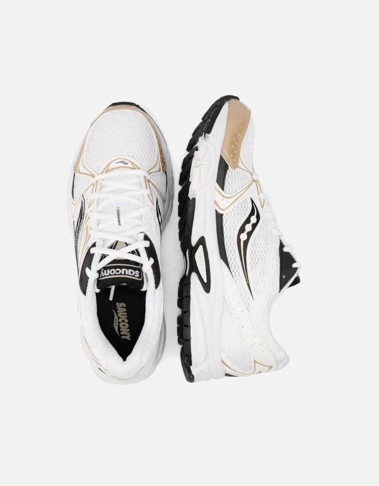 Millennium White/Gold/Black Trainers