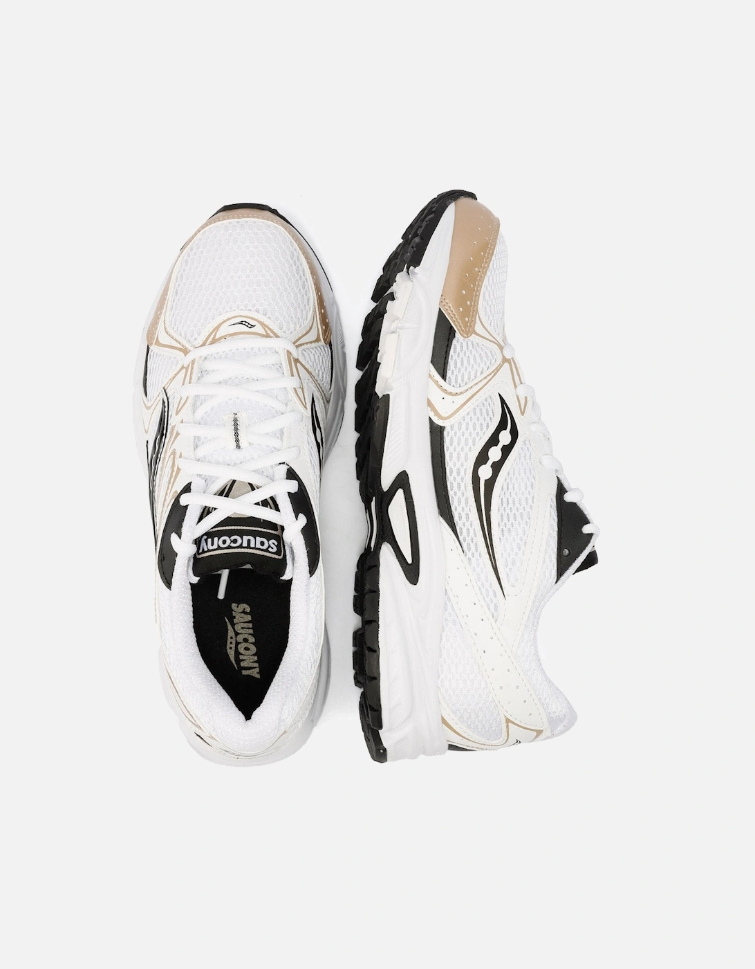 Millennium White/Gold/Black Trainers