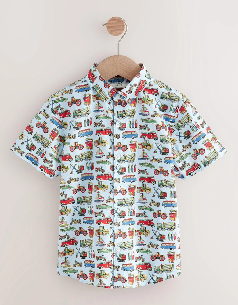 Transport Print Shirt - Blue