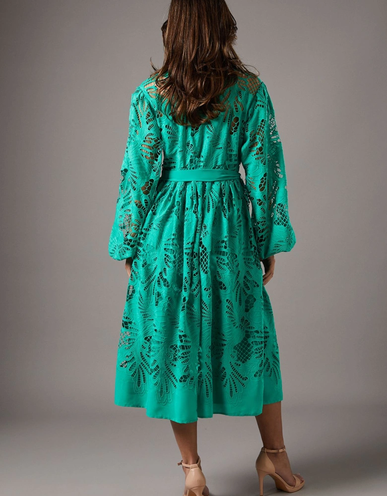 Cutwork Shirt Dress