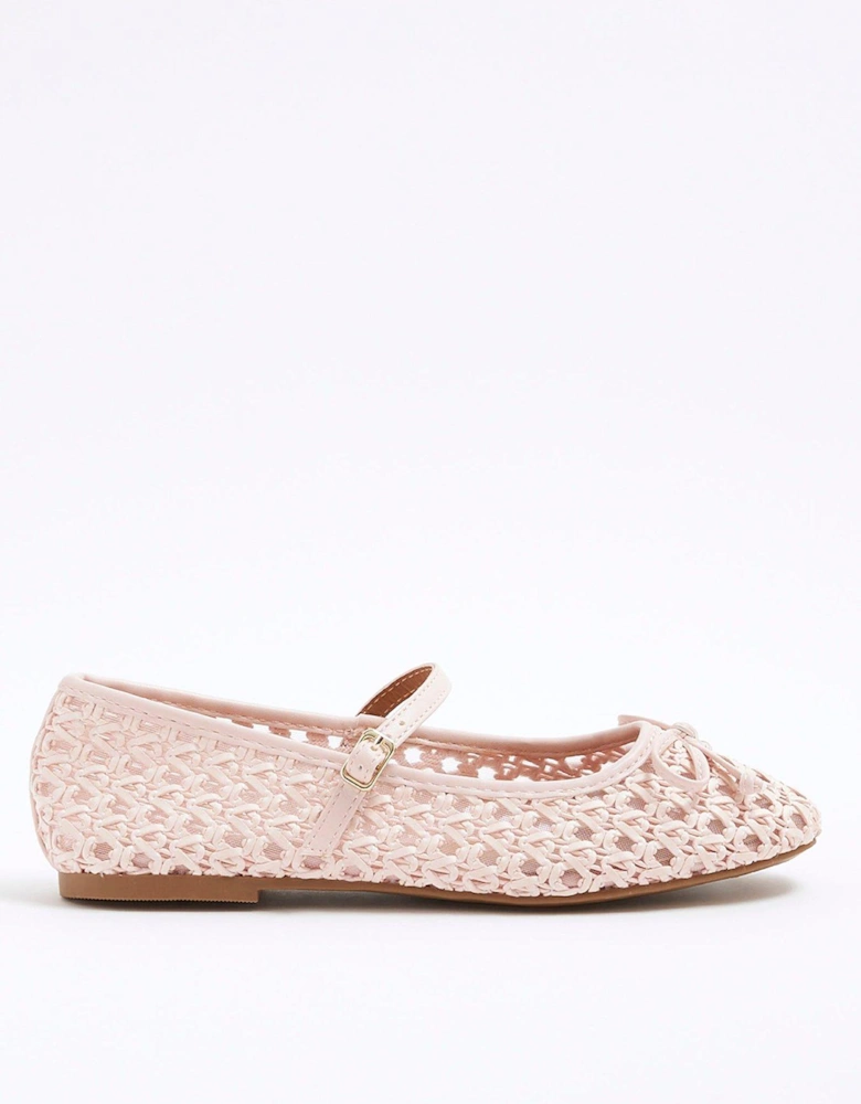 Raffia Ballet Shoe - Pink