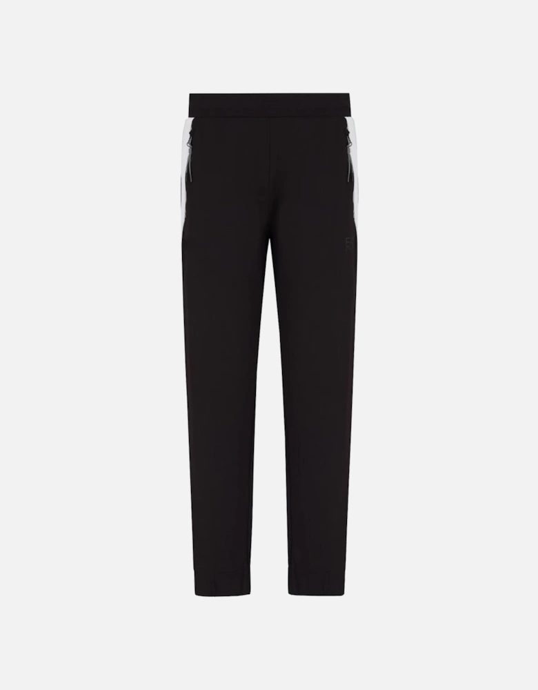 Emporio Armani Visibility 7 Lines Cotton Joggers Black