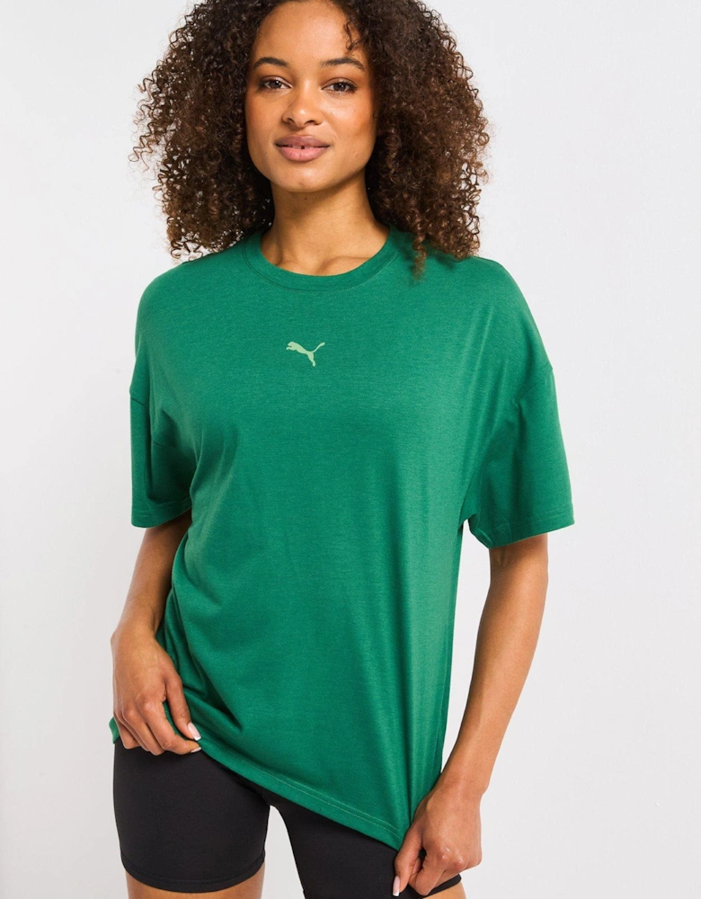 Womens Training Evolve Oversized Tee - Green