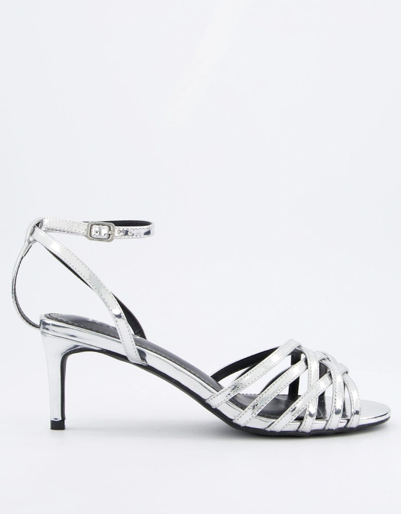 Analia Sandals - Heel - Silver