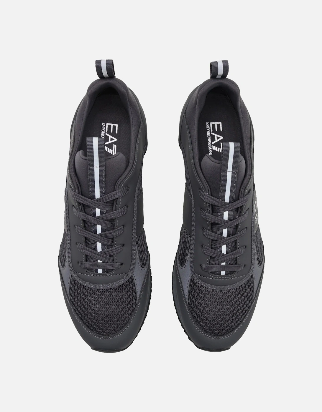 Emporio Armani Mesh Runner Trainers Asphalt Grey/Silver