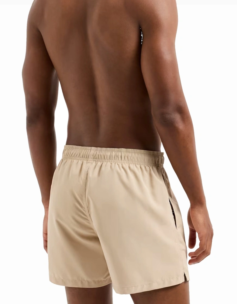 Beach Two Tone Eagle Swim Short Beige