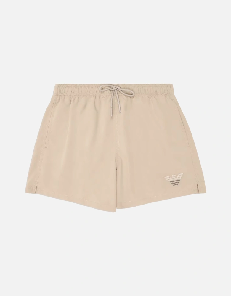 Beach Two Tone Eagle Swim Short Beige