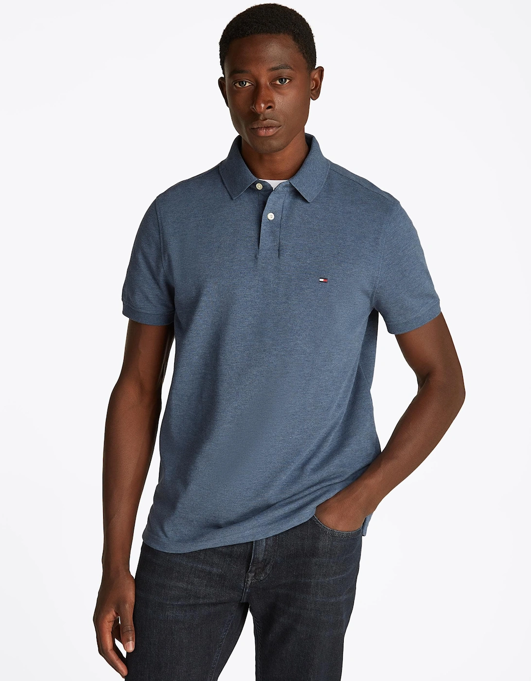 Tommy Hilfiger Men's Navy Core 1985 Regular Polo Shirt - - : 38/Regular M