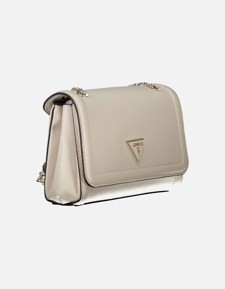 Beige Polyethylene Handbag Women