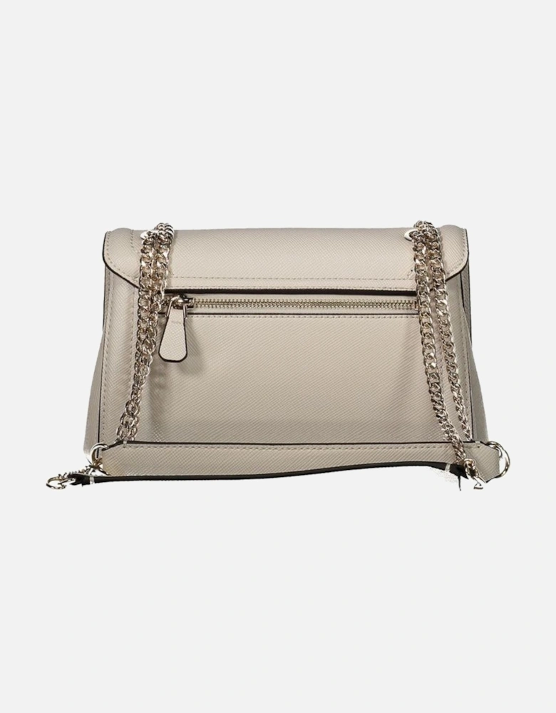 Beige Polyethylene Handbag Women