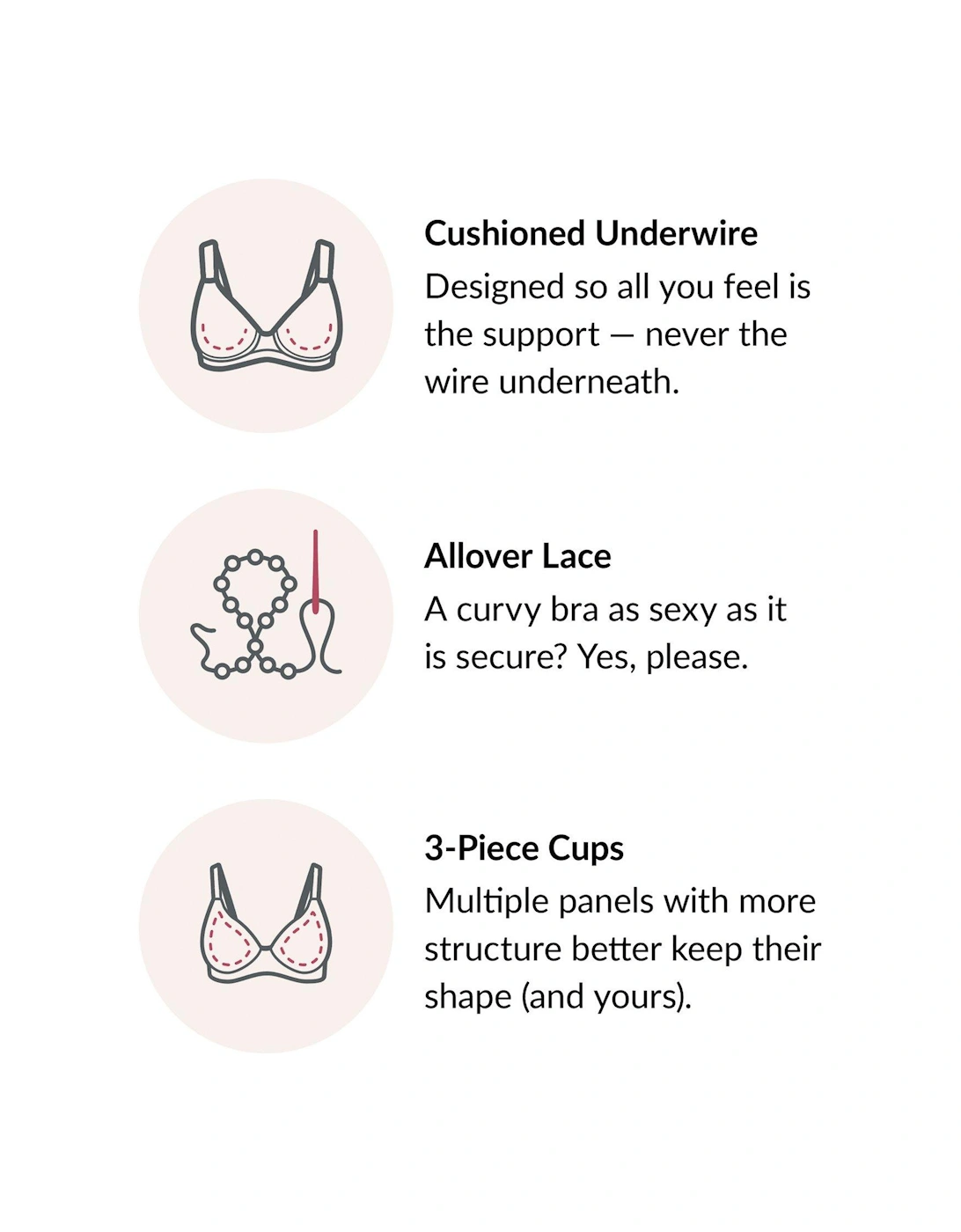 Lace Comfort Wonderwire Bra - Black