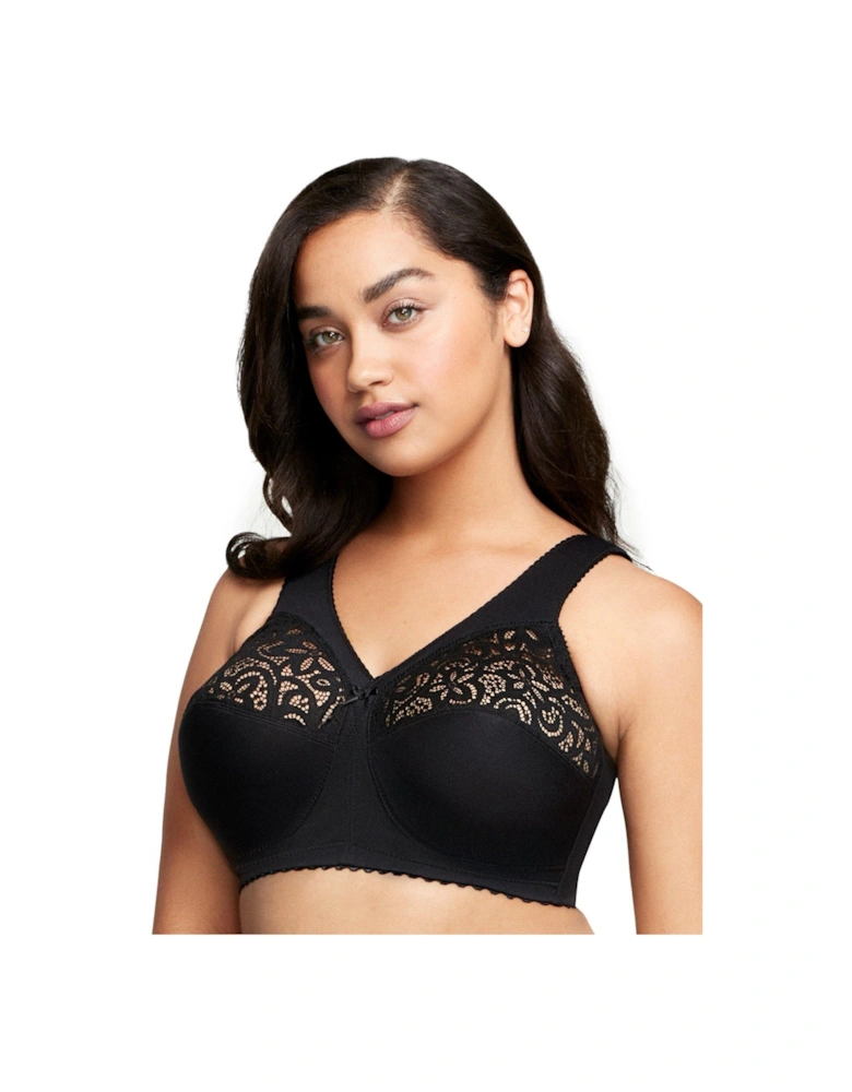 Magiclift No Wire Cotton Support Bra - Black