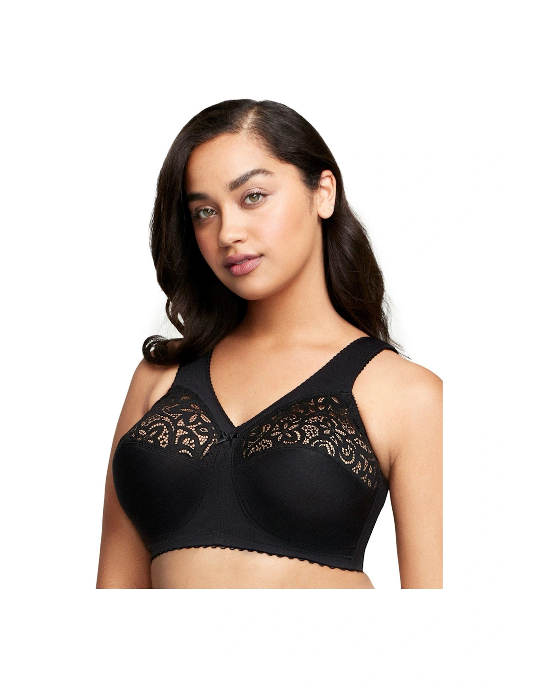 Magiclift No Wire Cotton Support Bra - Black