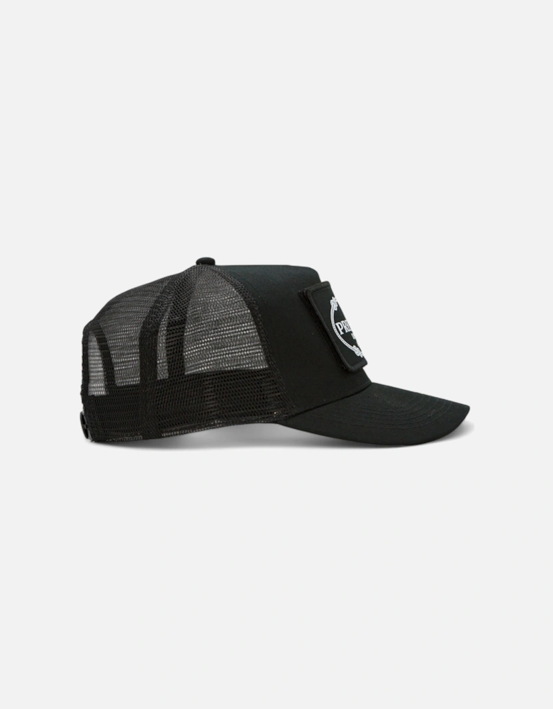 Pretend High Fashion Milan Patch Trucker Cap - Black