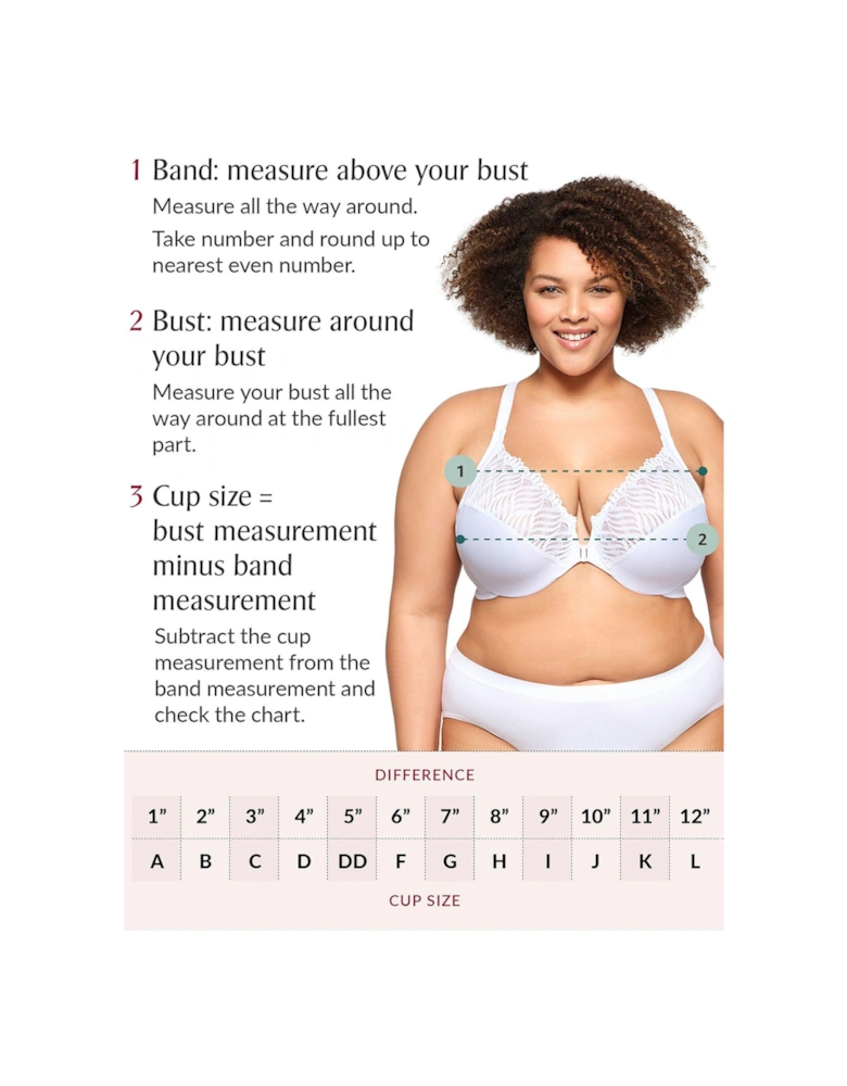 1241 Wonder Wire Front Closure Bra - Caf - Brown